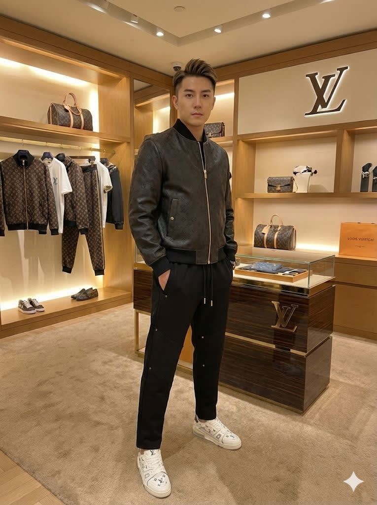 Louis Vuitton Black Premium Quality Warm Track Pant-3