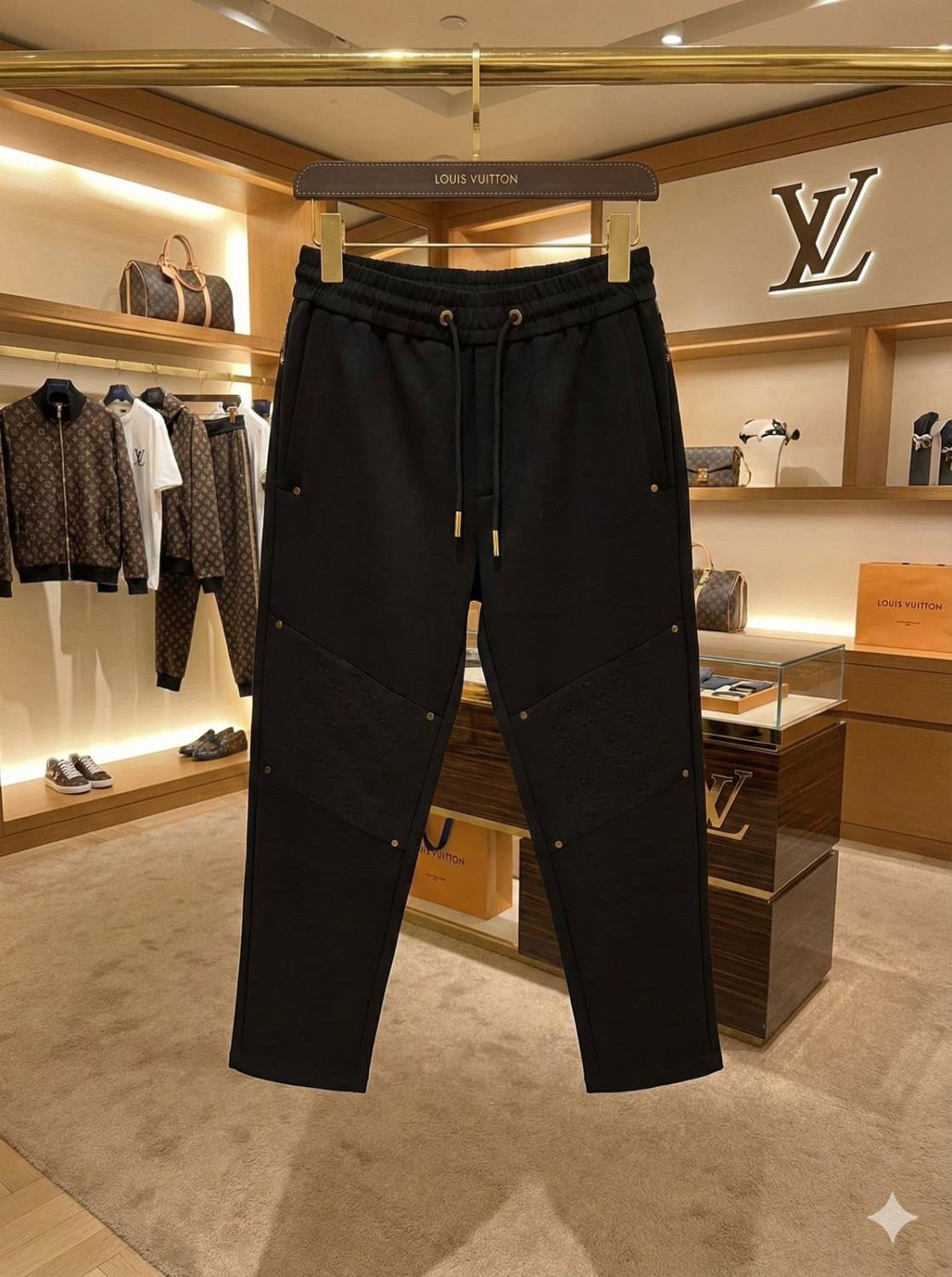 Louis Vuitton Black Premium Quality Warm Track Pant-8