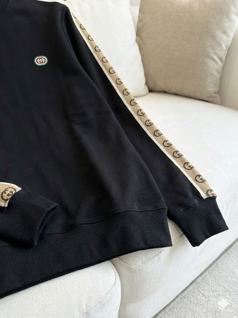 Gucci Embroidery Black cotton Sweatshirt-1