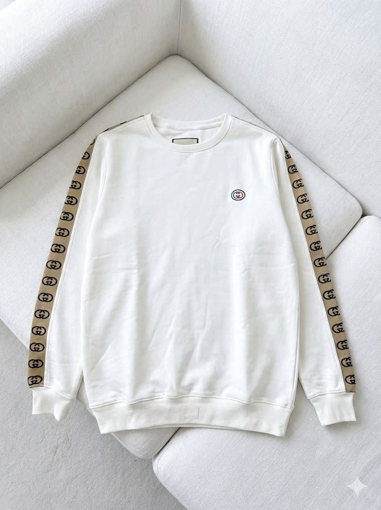 Gucci Embroidery White cotton Sweatshirt-2