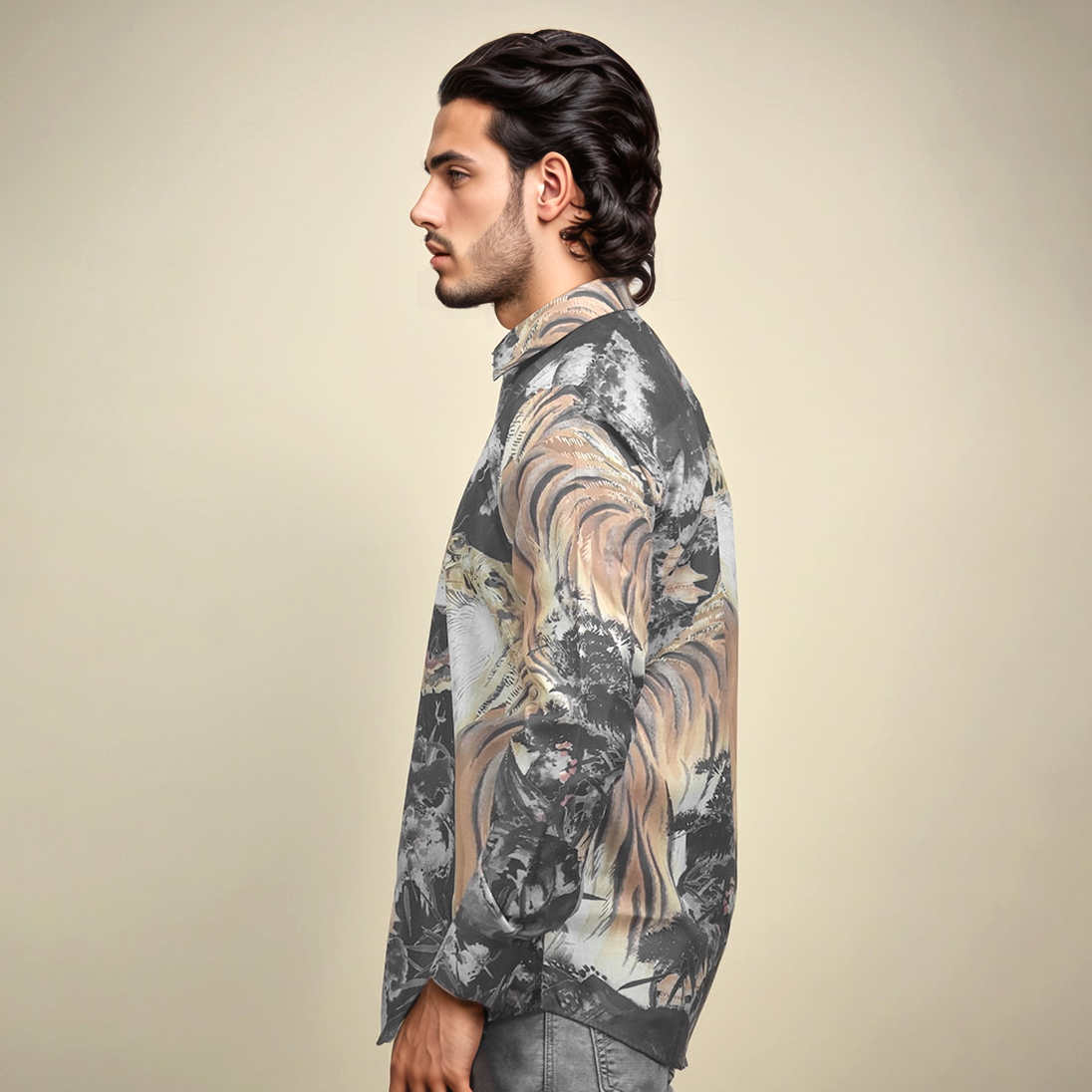 Gucci Tiger Printed Black Premium Shirt-2