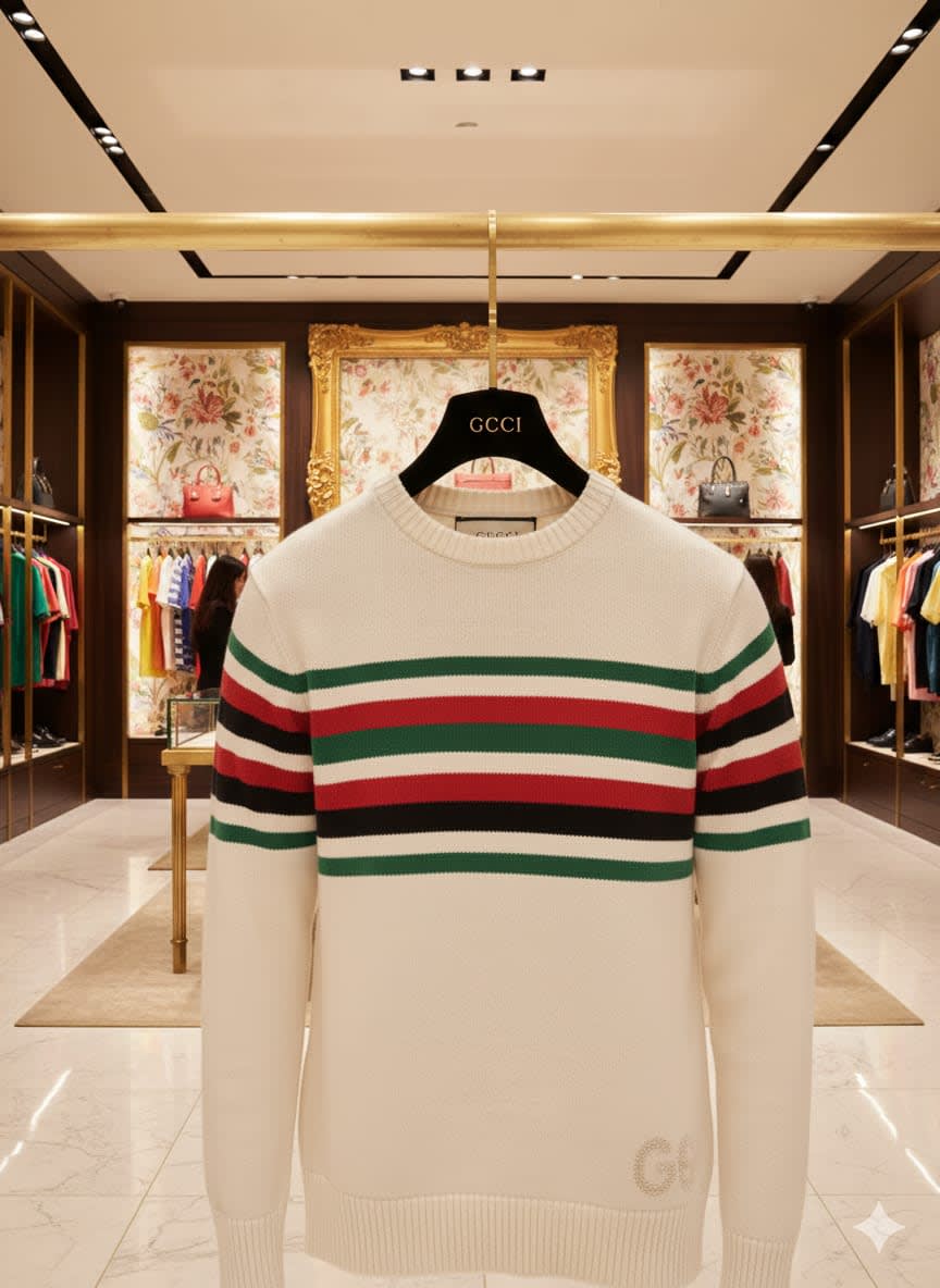 Gucci Embroidery White cotton Sweatshirt-2