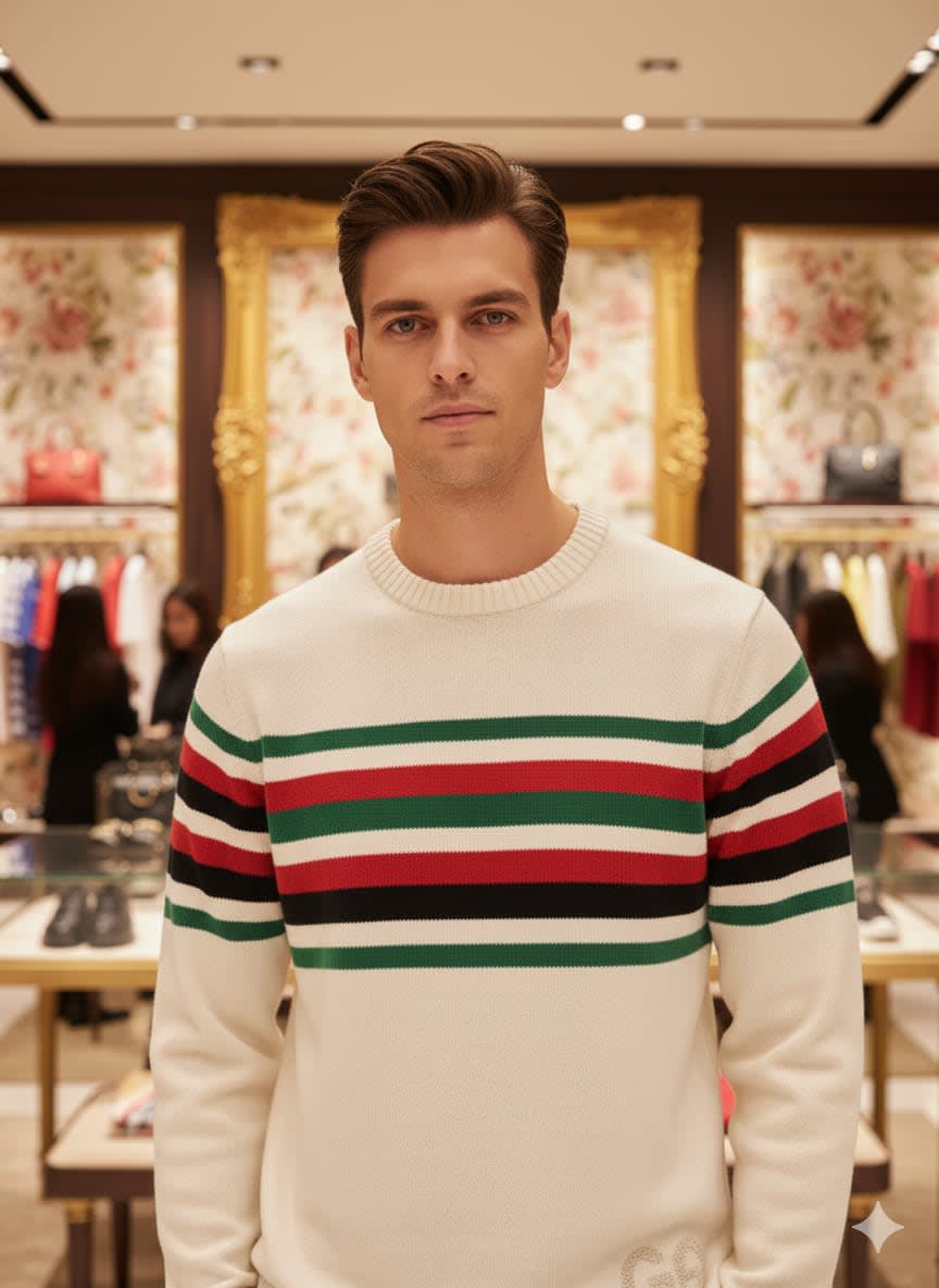 Gucci Embroidery White cotton Sweatshirt-1