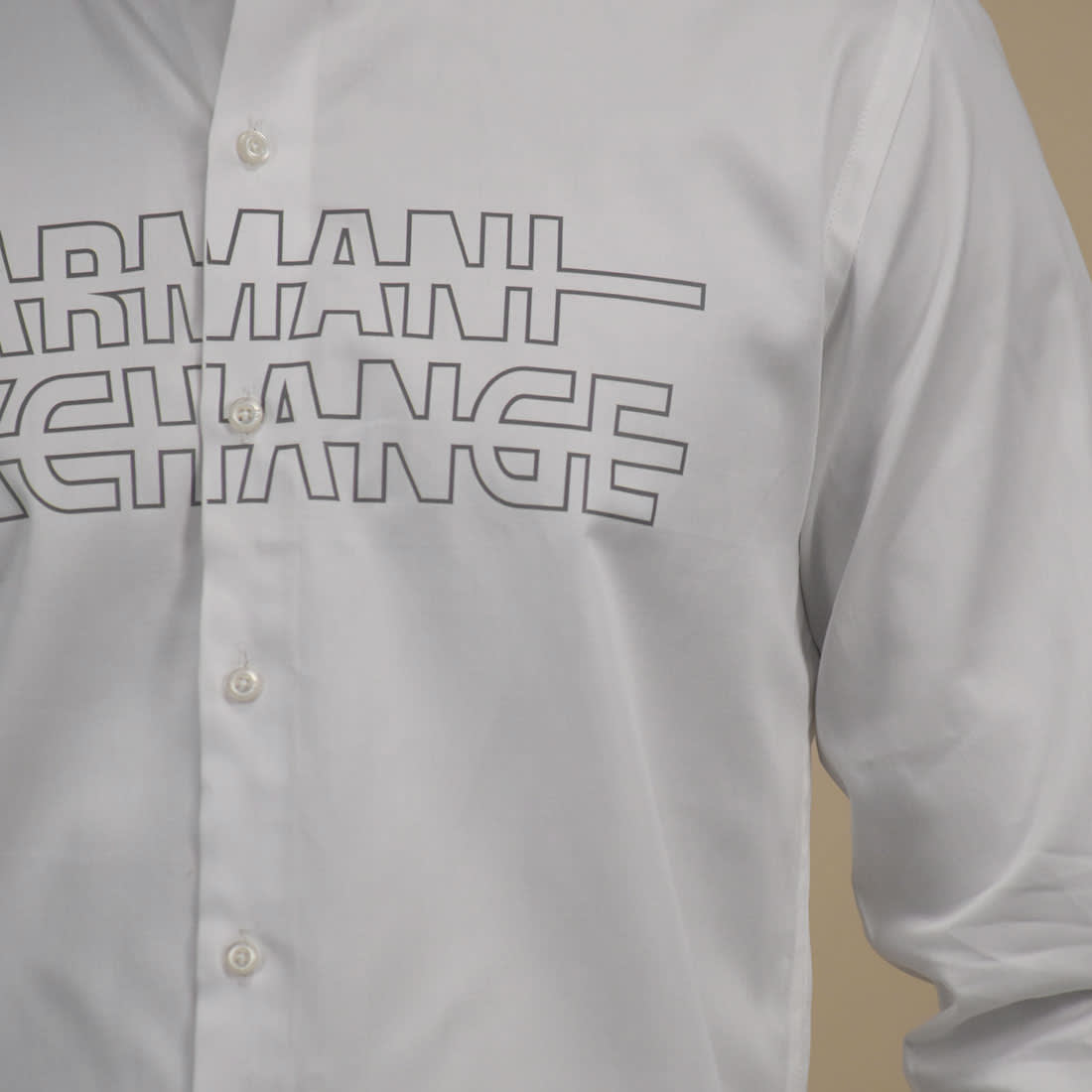 Armani Exchange Printed White Premium Shirt-4