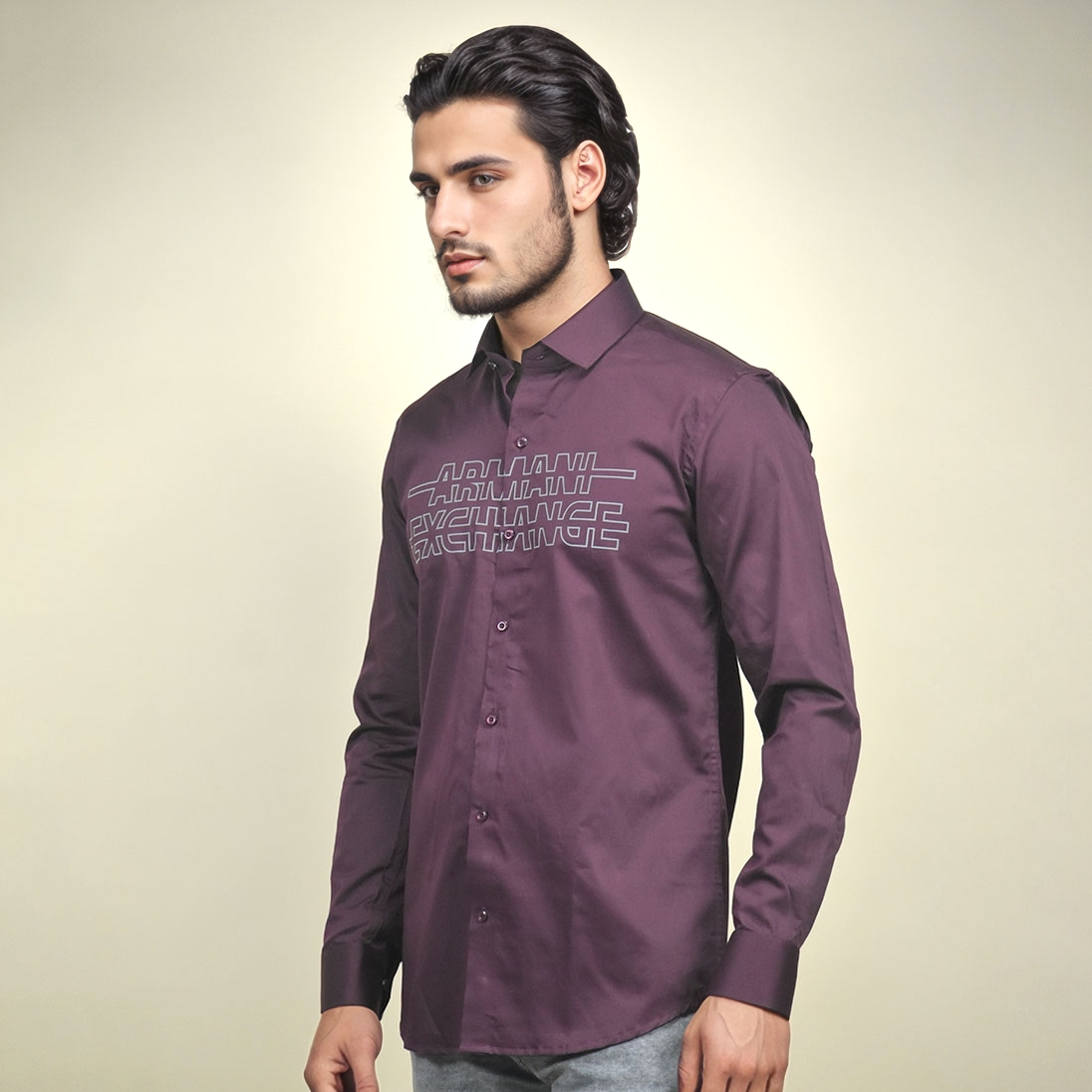 Armani Exchange Wine Premium Quality Shirt-0