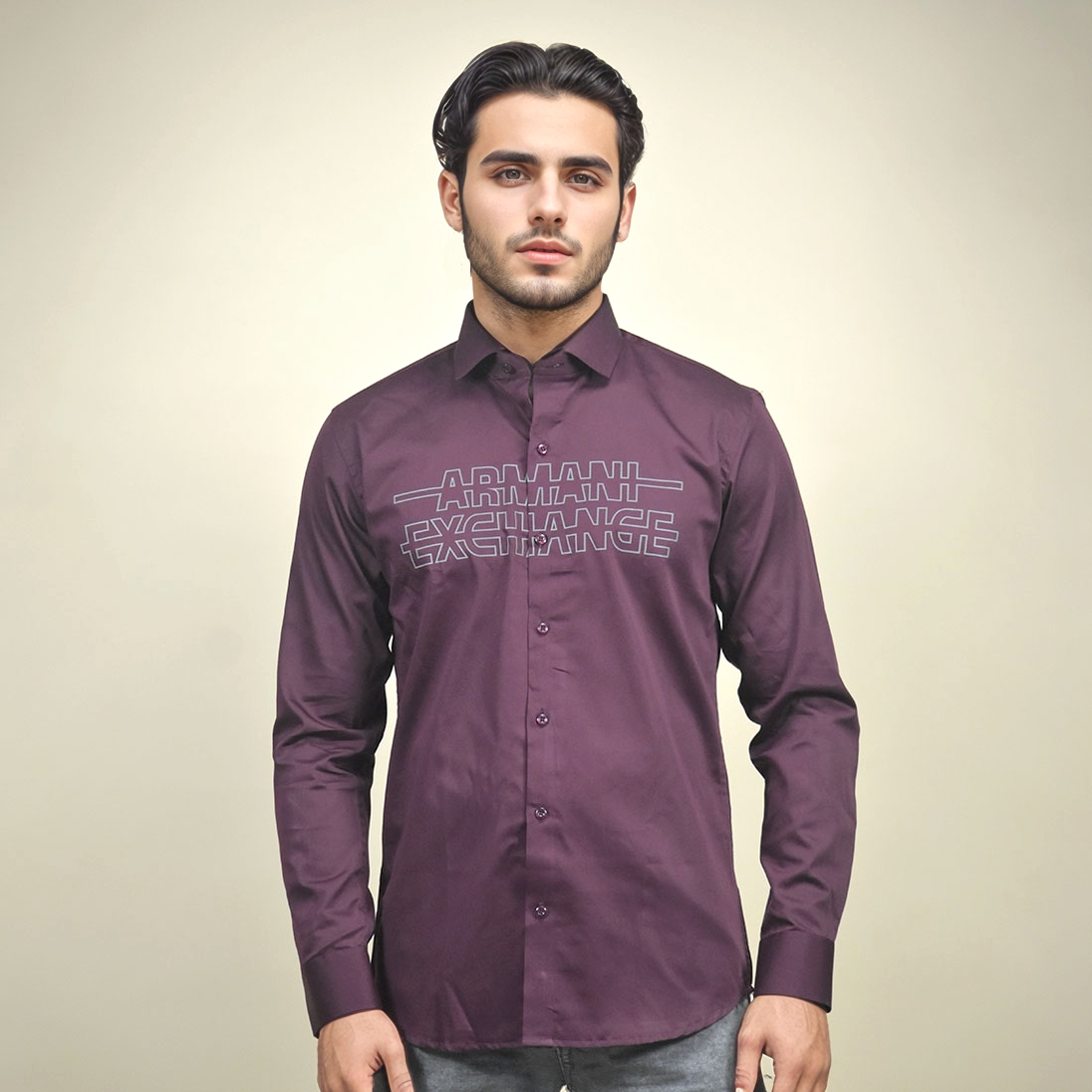 Armani Exchange Wine Premium Quality Shirt-1
