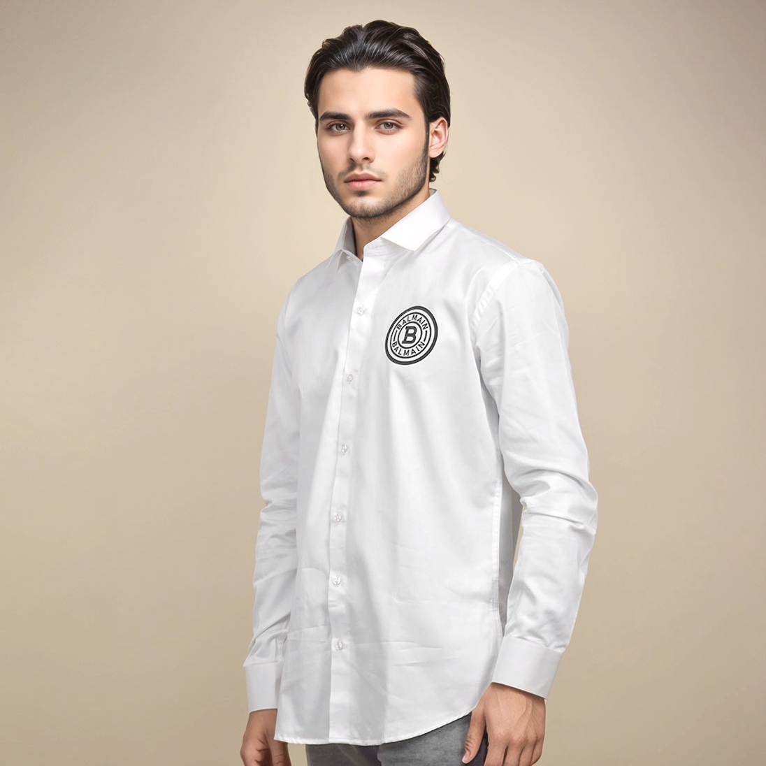 Balmain White Premium Quality Shirt-0