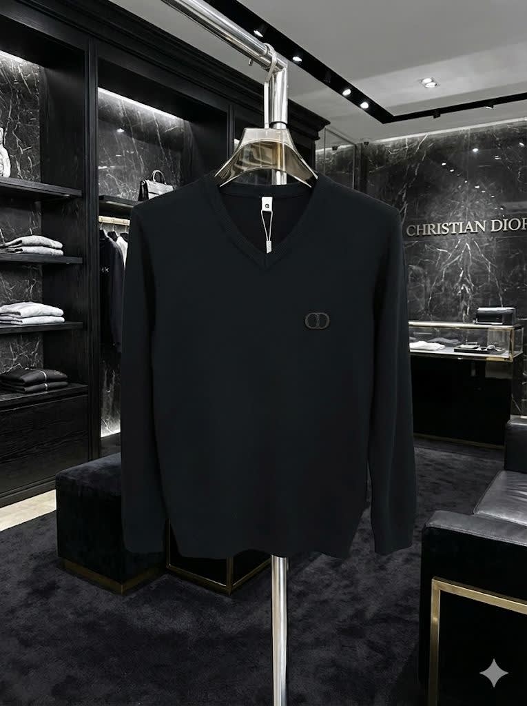 Christian Dior Embroidery Black cotton Sweatshirt-3