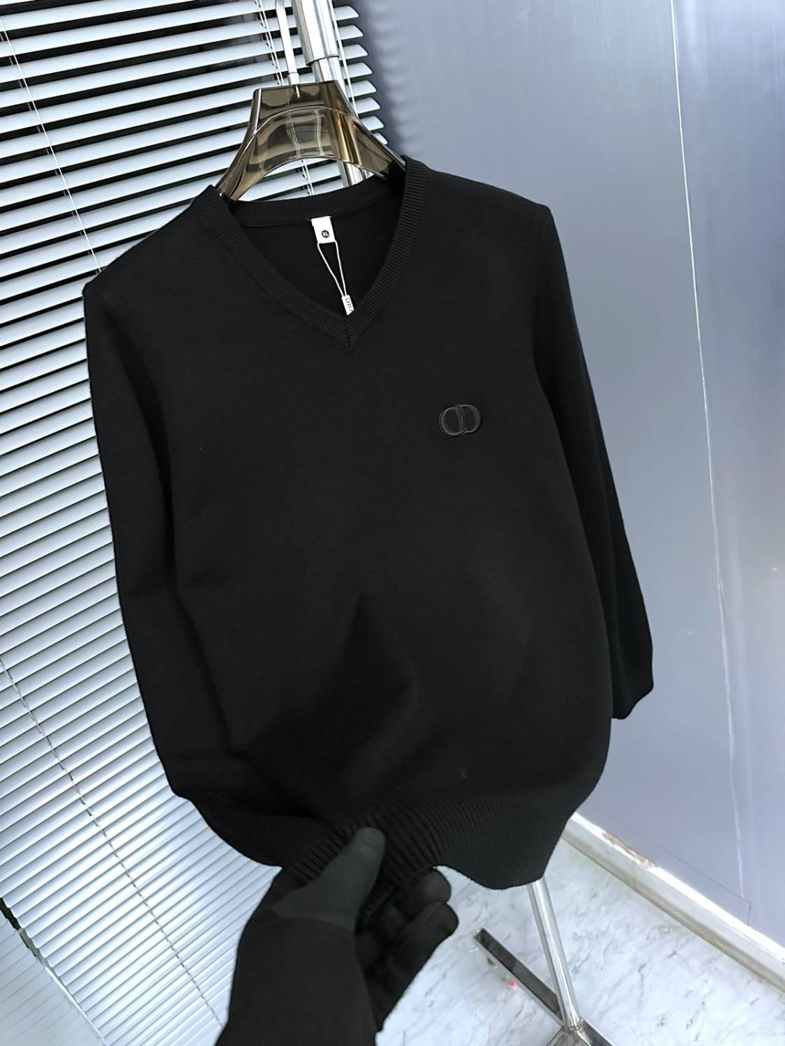 Christian Dior Embroidery Black cotton Sweatshirt-2