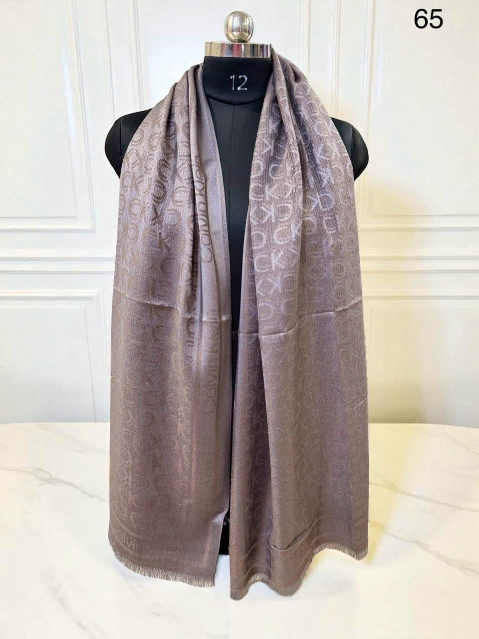 Calvin Klein Cashmere Brown Premium Quality Reversible Stole-1