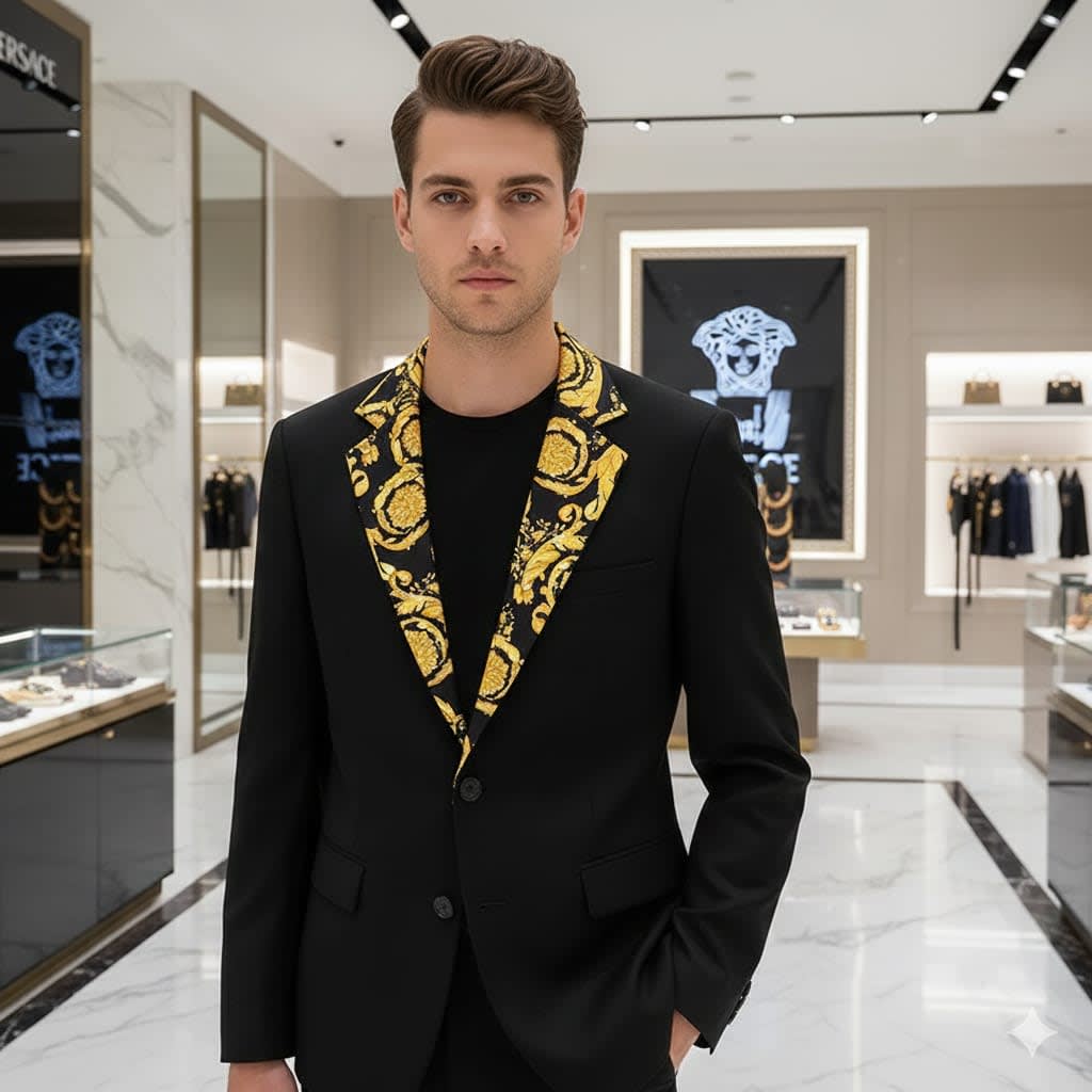 Versace Imported Black Premium Quality Blazer-0
