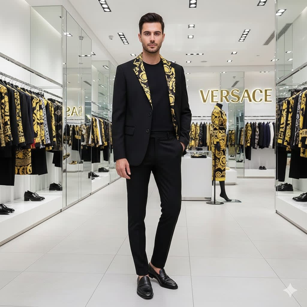 Versace Imported Black Premium Quality Blazer-1