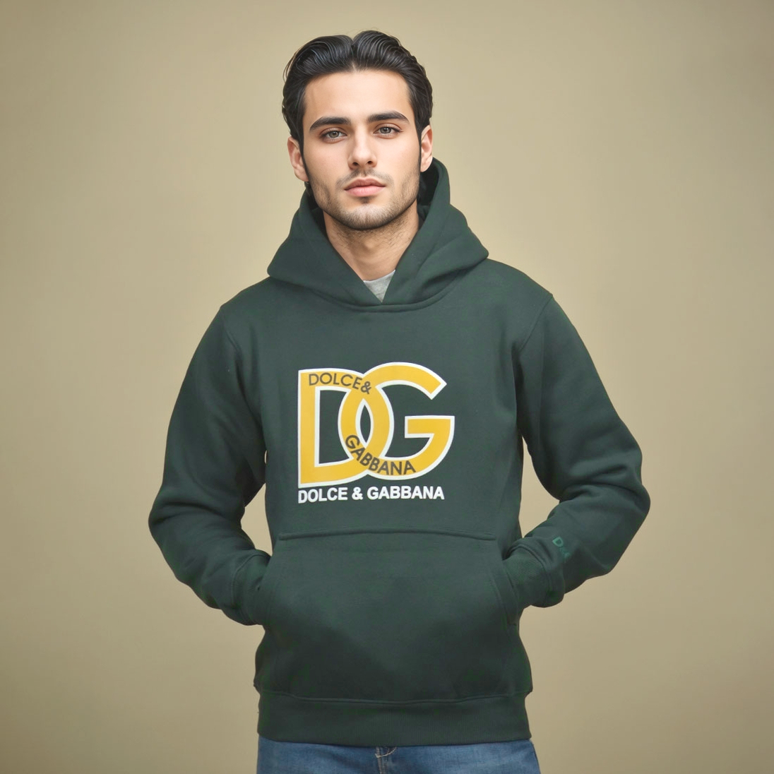 Dolce & Gabbana Dark Green Premium Quality Hoodie-1