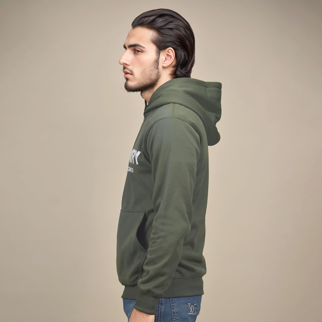 Burberry Dark Green Premium Quality Hoodie-2