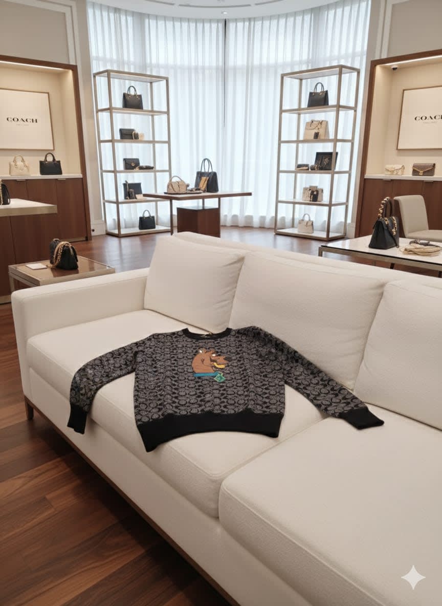 Coach Grey Premium Quality Sweatshirt-4