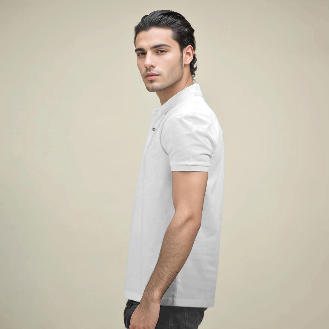 Burberry White Premium Quality Polo Tees-2