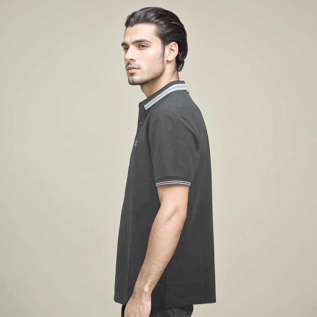 Burberry Embroidered logo Black Premium Quality Polo T-shirt-2