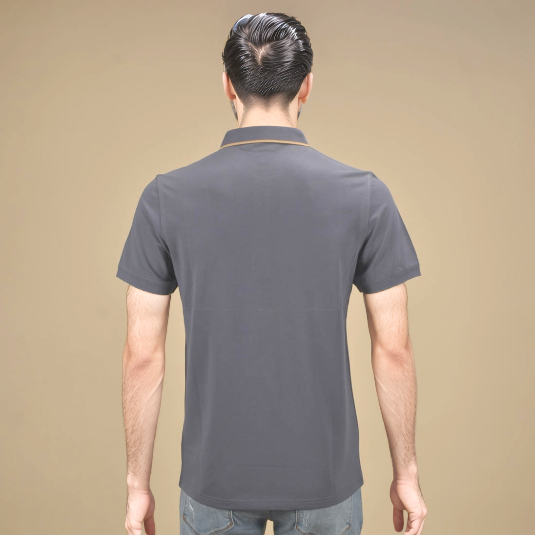 Burberry TB Embroidered Grey Premium Polo T-shirt-2