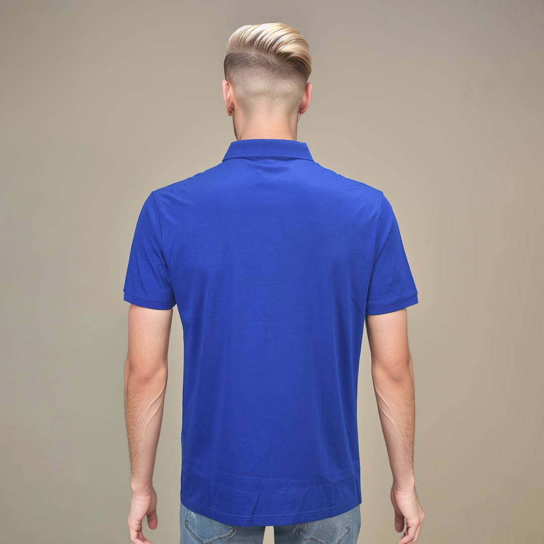 Burberry Embroidered logo Blue Premium T-shirt-2