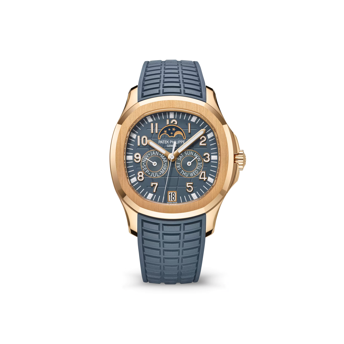 Patek Philippe Aquanaut Luce Annual Calendar Rose Gold Blue Grey Dial Ref. 5261R-001-0