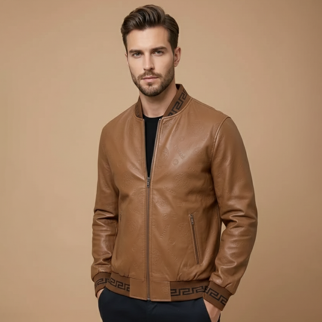 Versace Brown Imported Exclusive Premium Quality Jacket-0