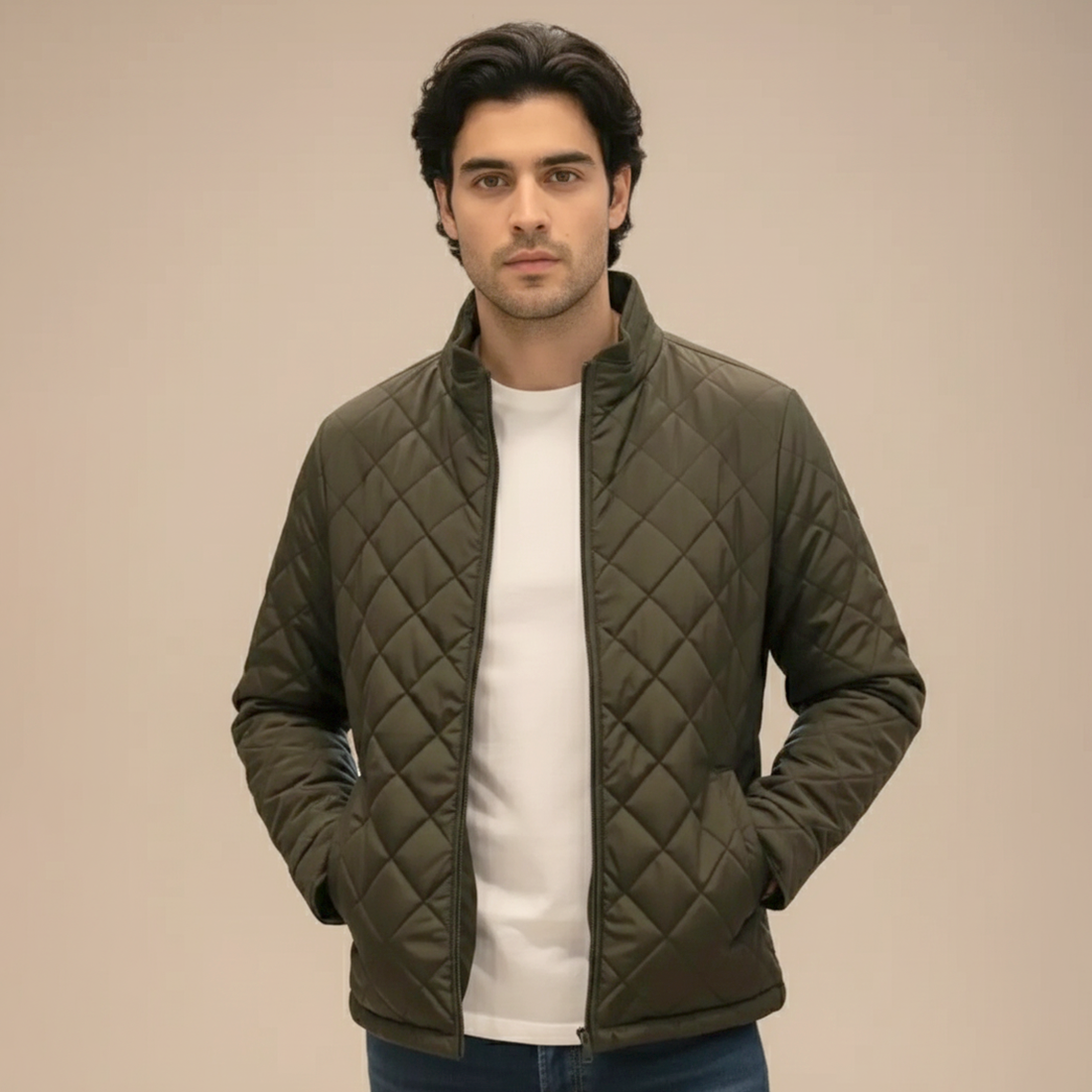 Gant Dark Green Premium Quality Imported Fabric Full Jacket-0
