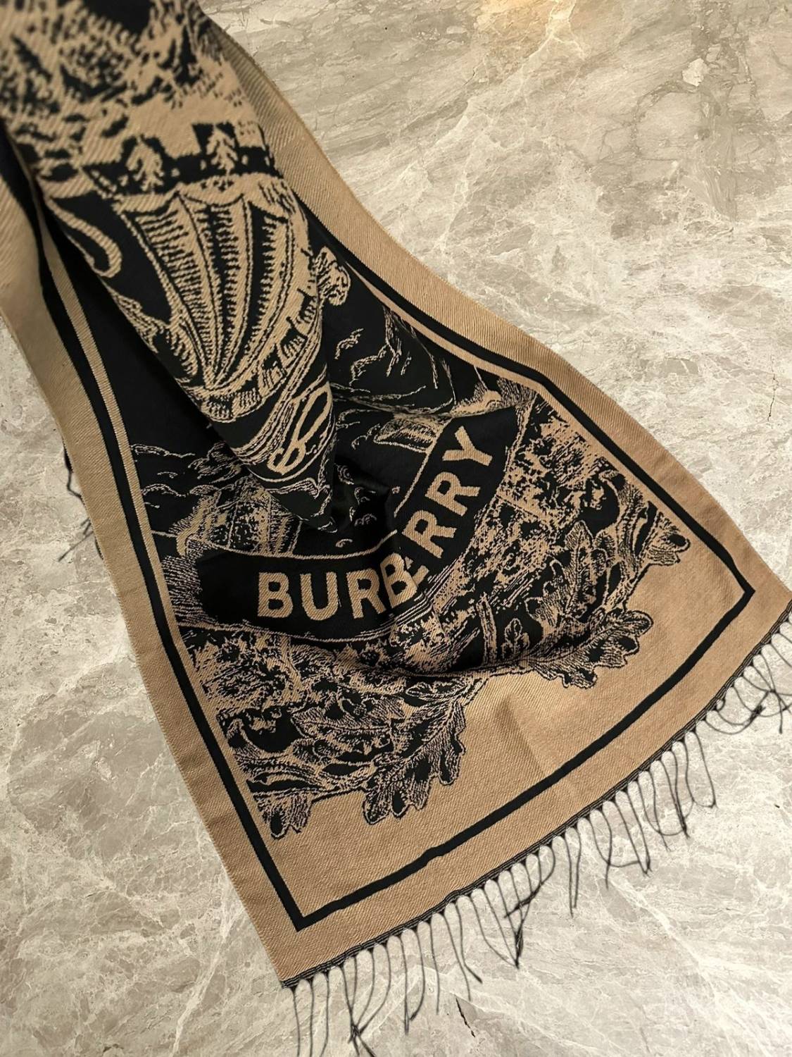Burberry Cashmere Brown/Black Premium Quality Stole-0