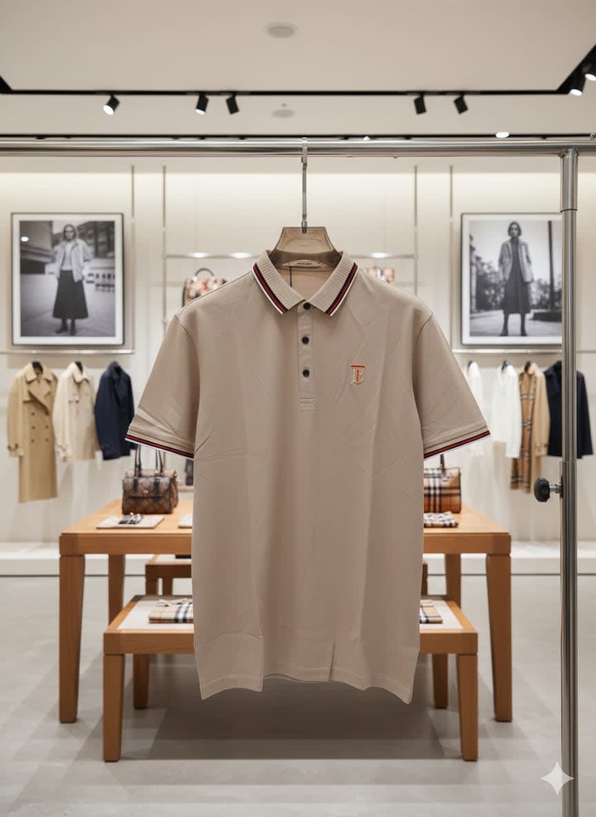 Burberry Brown Premium Exclusive Polo T-shirt-2