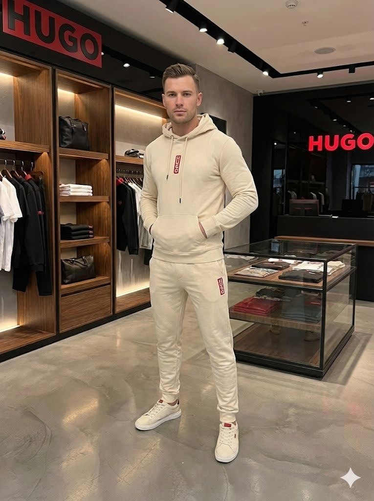 Hugo Boss Cream Premium Quality Warm Tracksuit-0