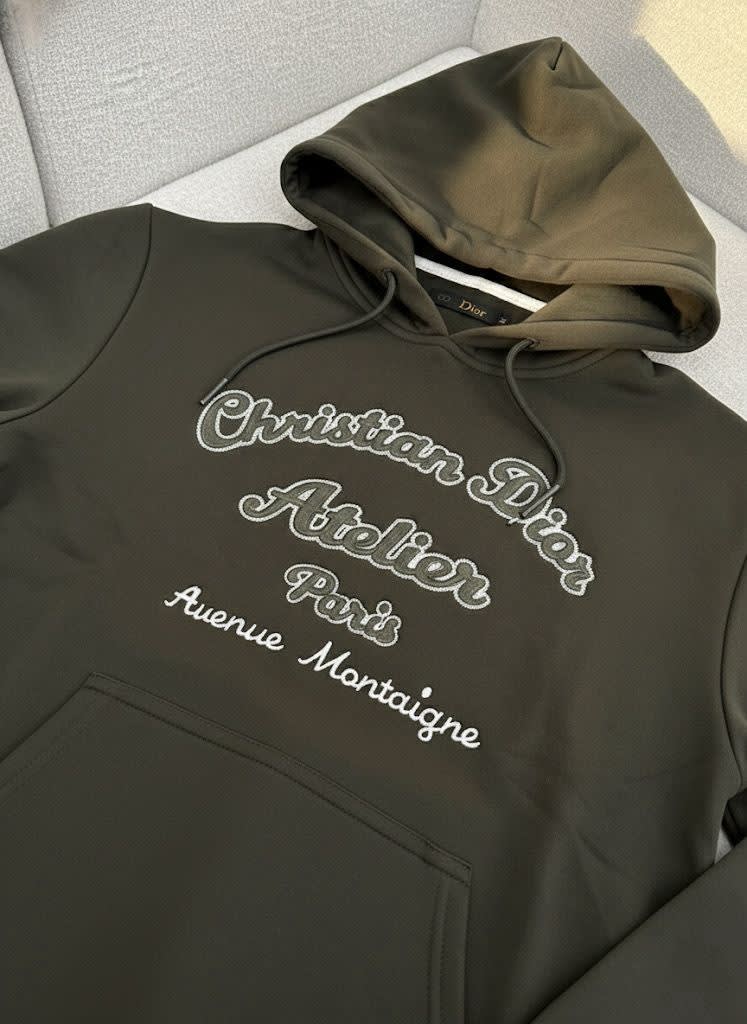 Christian Dior Dark Green Premium Quality Hoodie-1
