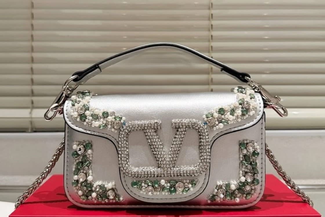 Valentino Garavani Silver Small Shoulder Bag-0