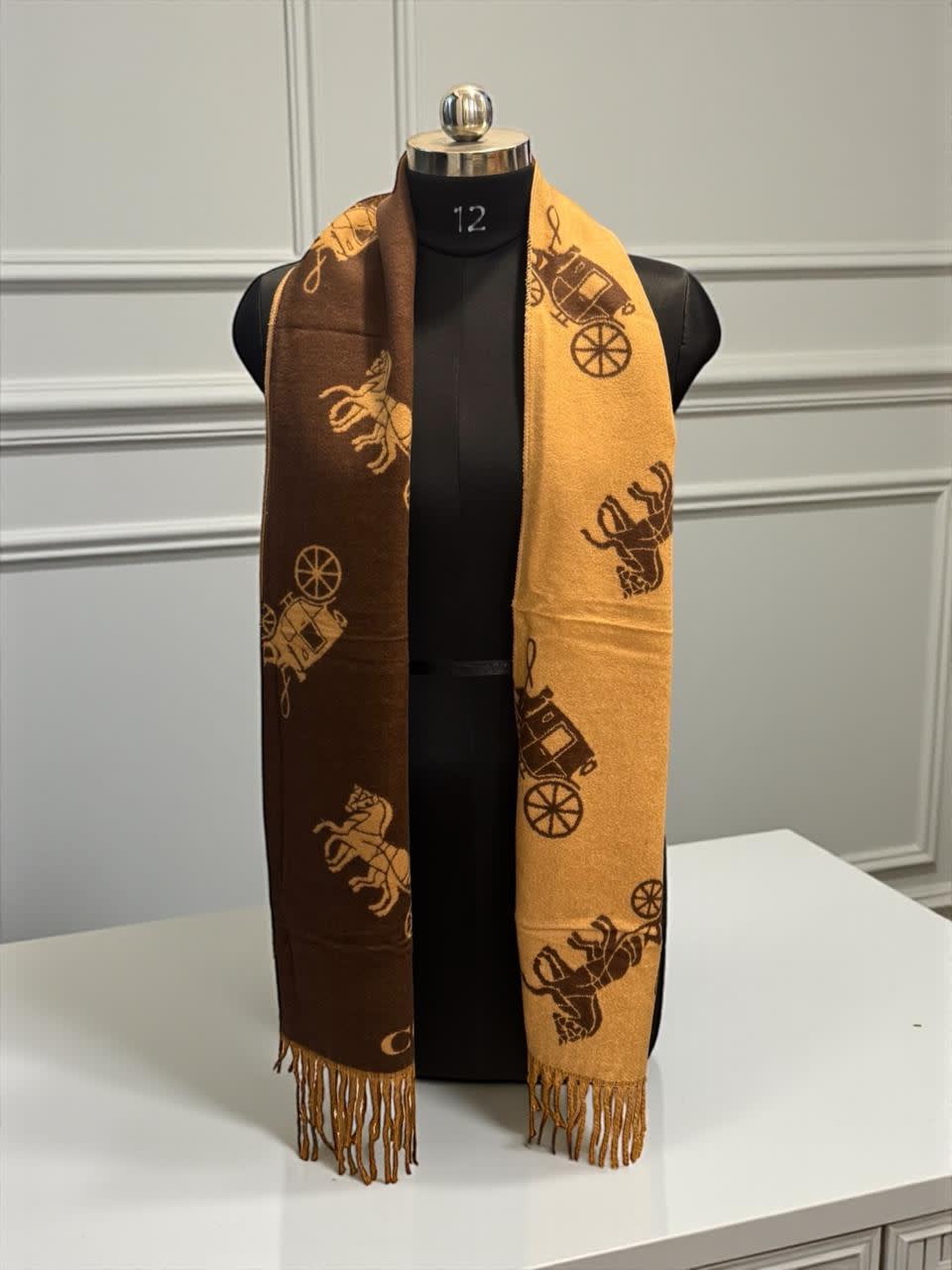 Coach Horse Brown Carriage Stole-0