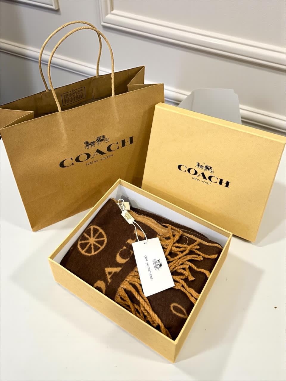 Coach Horse Brown Carriage Stole-2