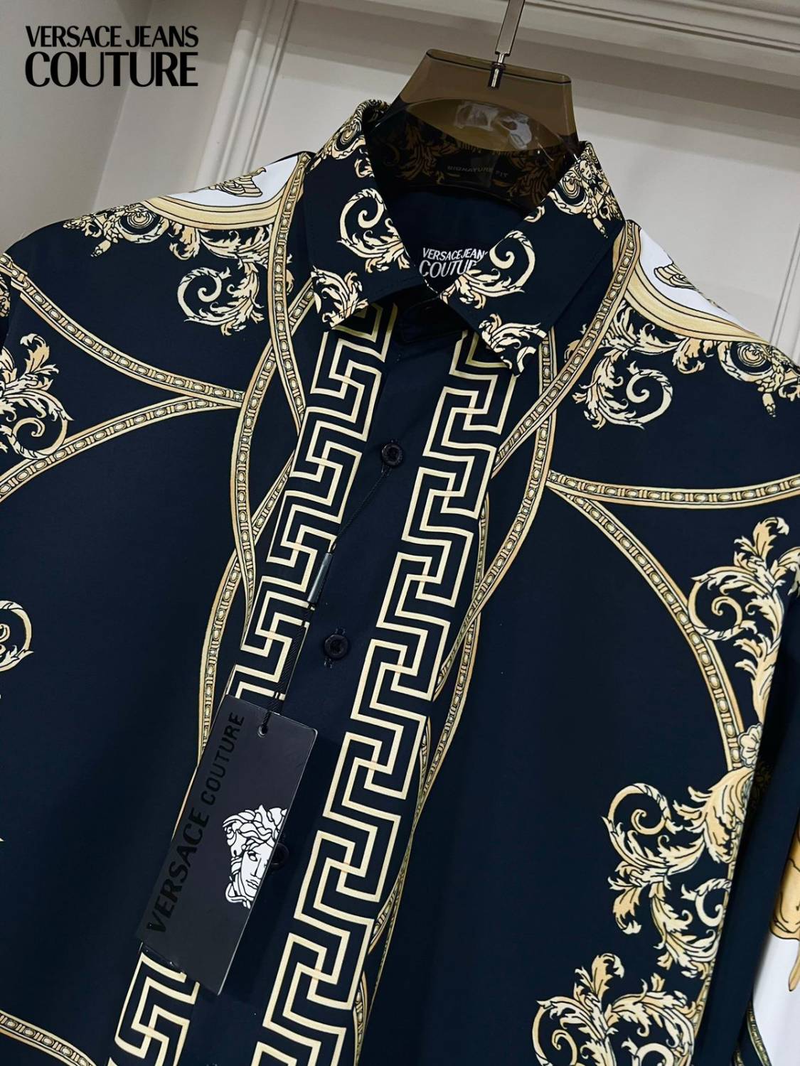 Versace Blue Premium Quality Cotton Shirt-0