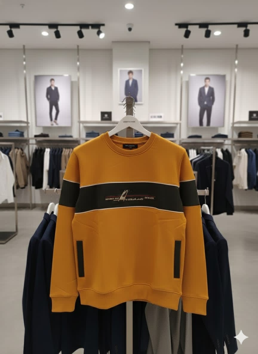 Armani Exchange Yellow Premium Quality Sweatshirt-1