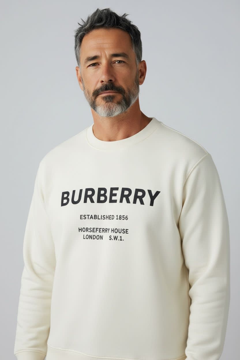 Burberry White Premium Quality Sweatshirt-1