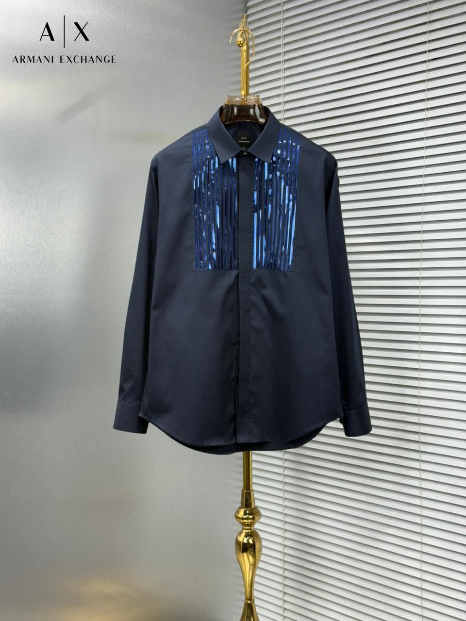 Armani Exchange Blue Premium Quality Cotton Shirt-0