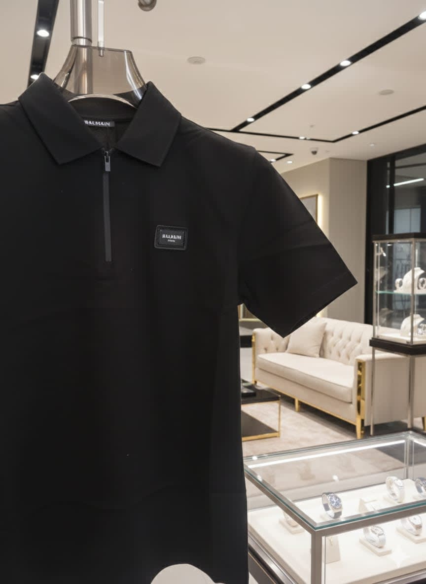 Balmain Black Premium Quality T-shirt-5