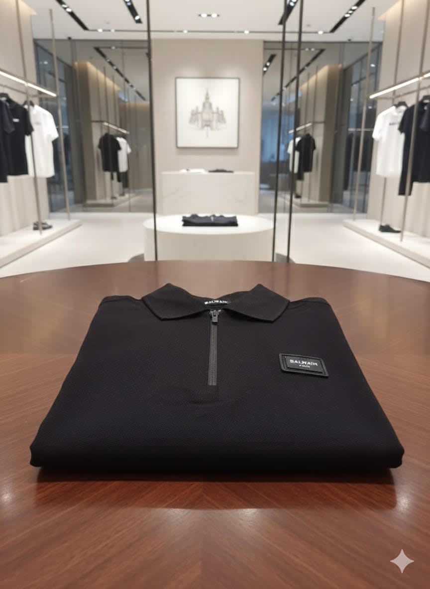 Balmain Black Premium Quality T-shirt-3