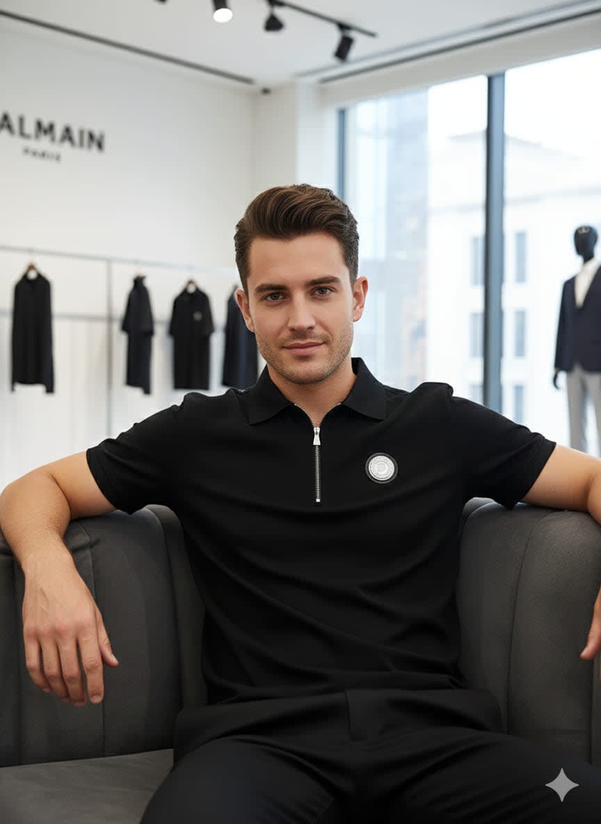 Balmain Black Premium Quality T-shirt-3