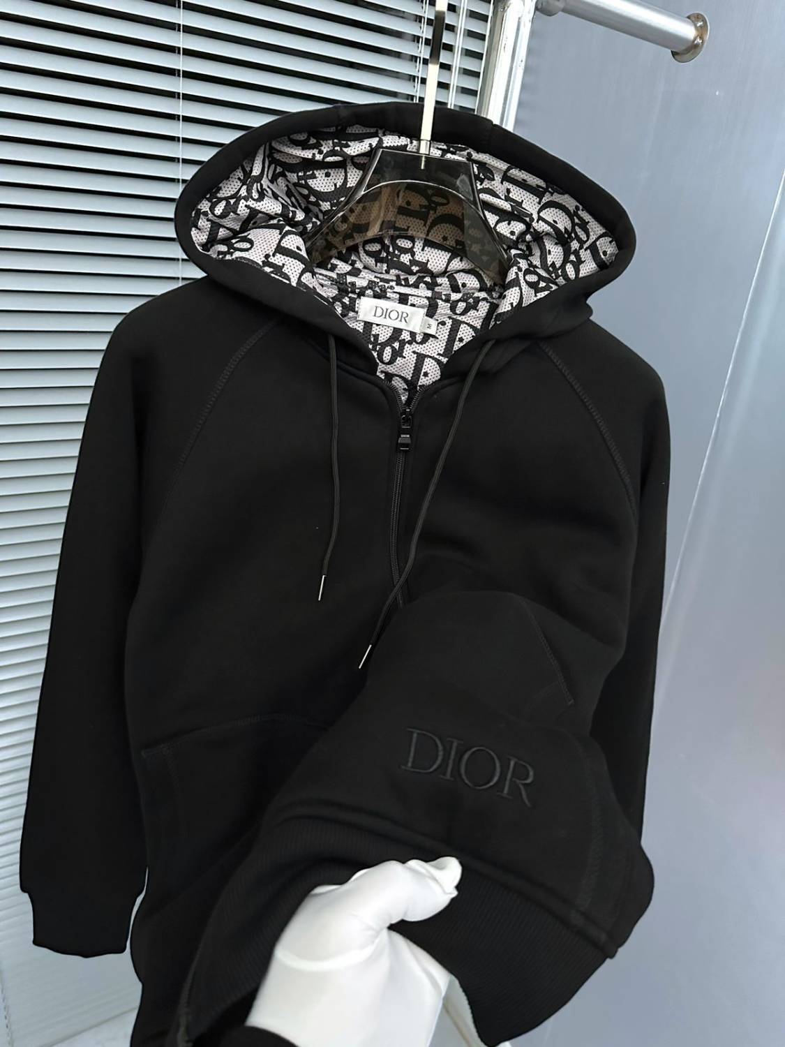 Dior Black Oblique Premium Quality Zipper-1