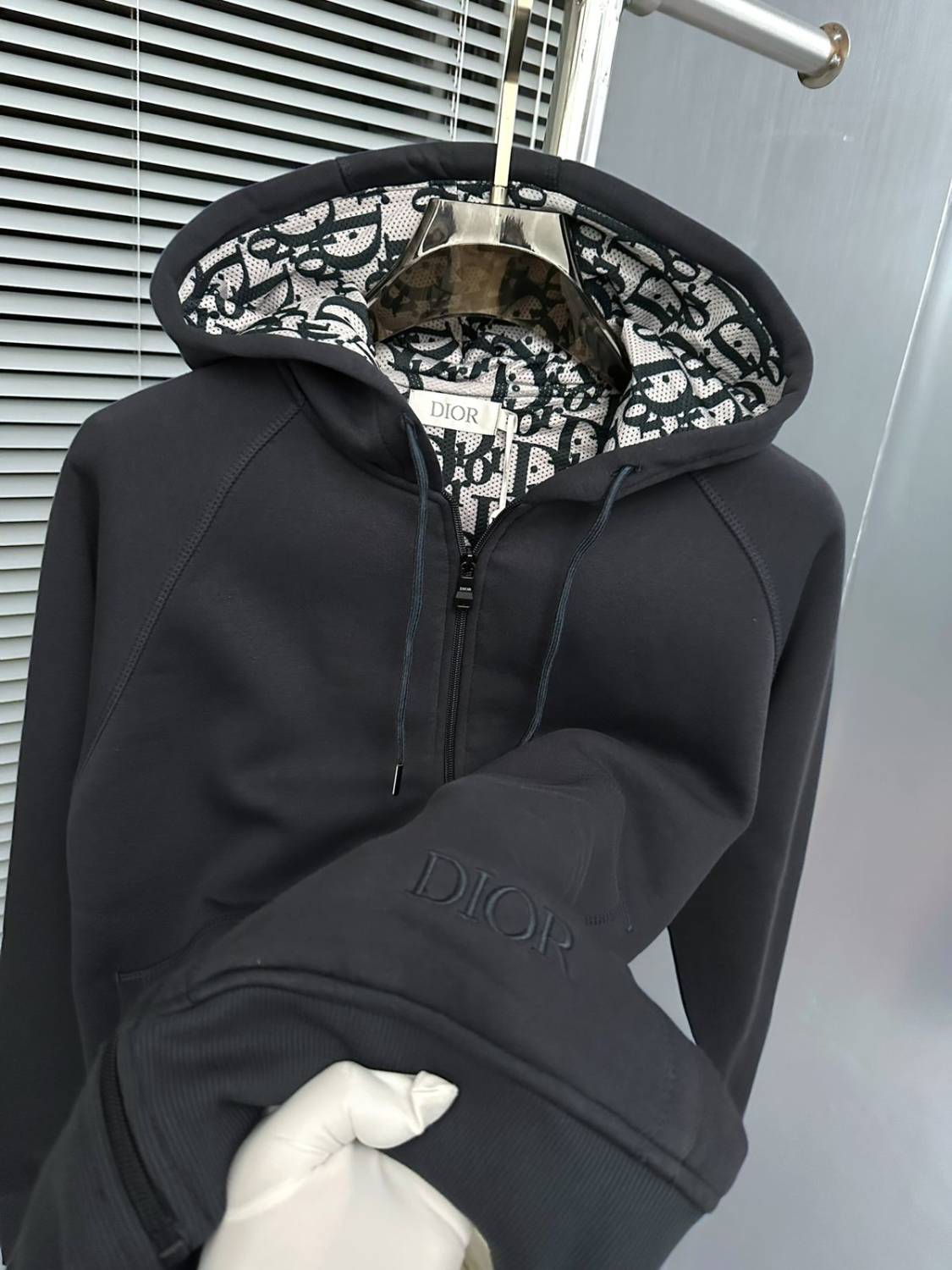 Dior Black Oblique Premium Quality Zipper-5