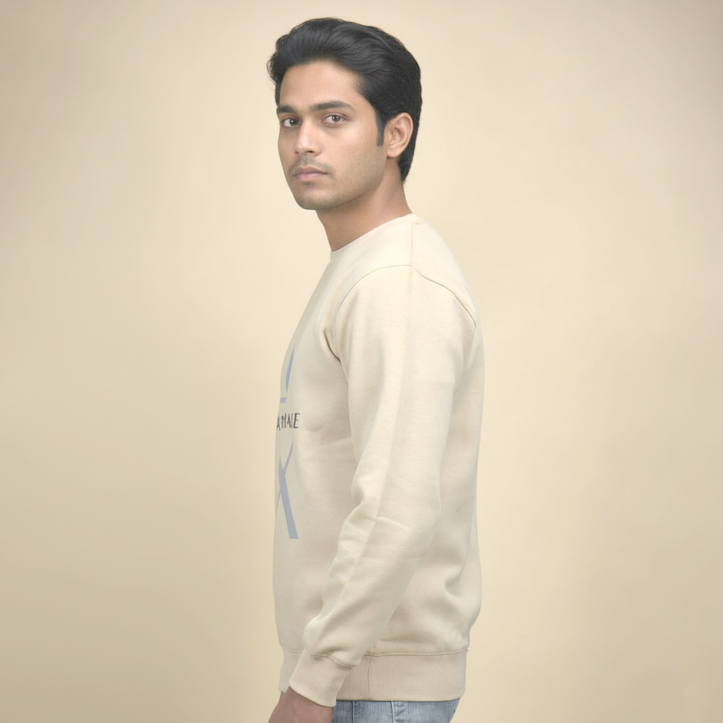 Armani Exchange Cream Premium Quality Sweatshirt-2