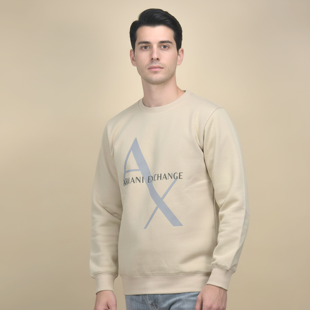 Armani Exchange Cream Premium Quality Sweatshirt-0