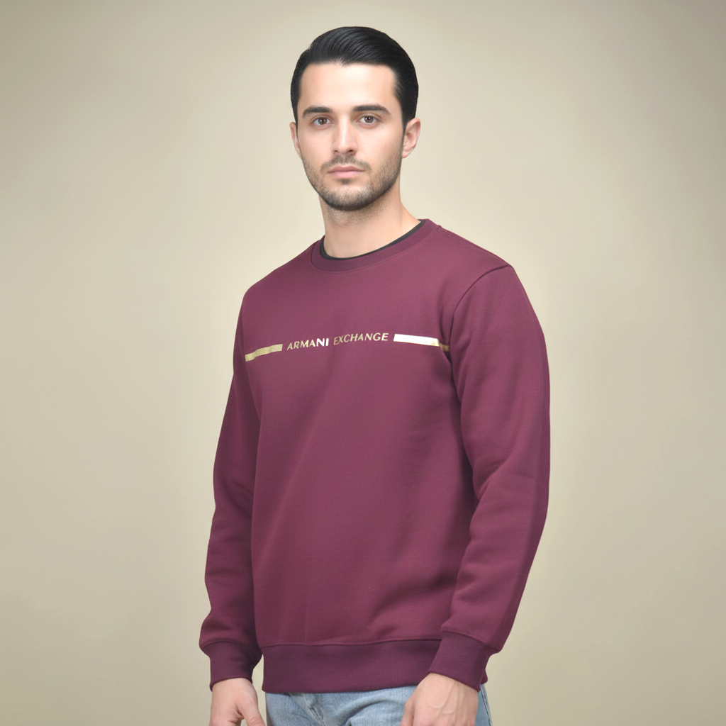 Armani Exchange Wine Premium Quality Sweatshirt-0