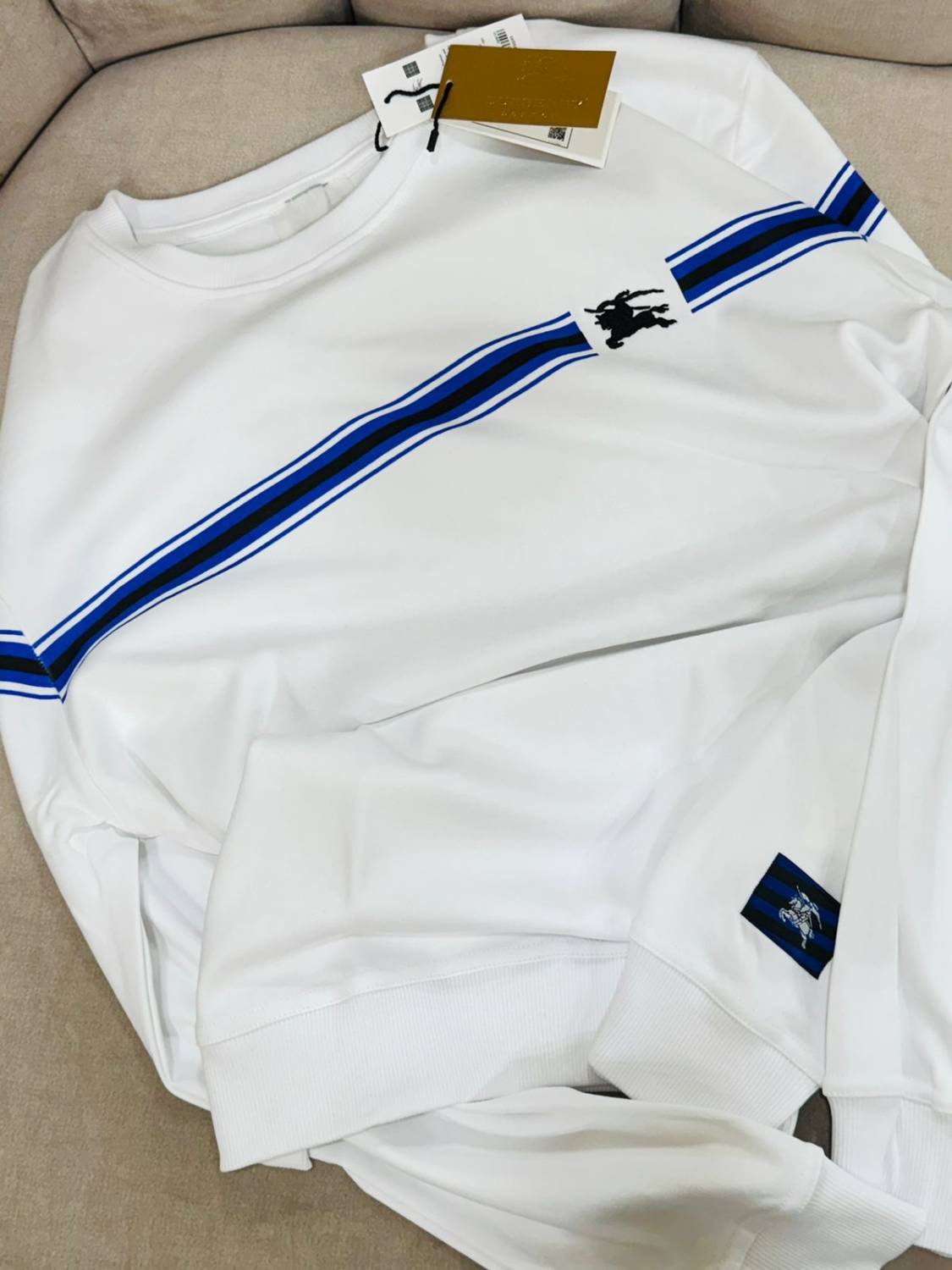 Burberry White Premium Exclusive Polo T-shirt-0