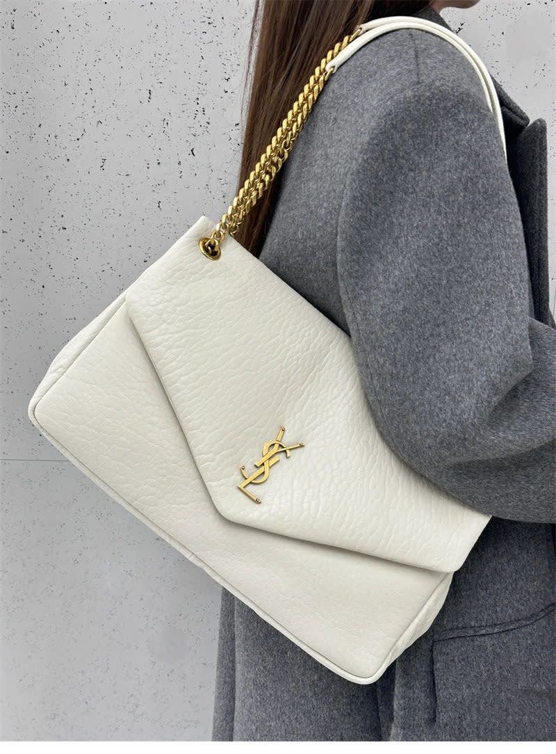 Saint Laurent loulou small White Calypso Shoulder Bag-0