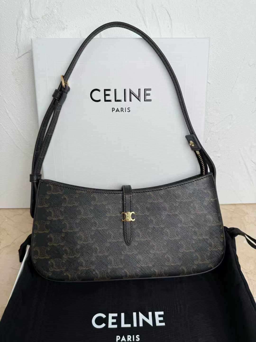 Celine Designer Black Crossbody tina Bag-0