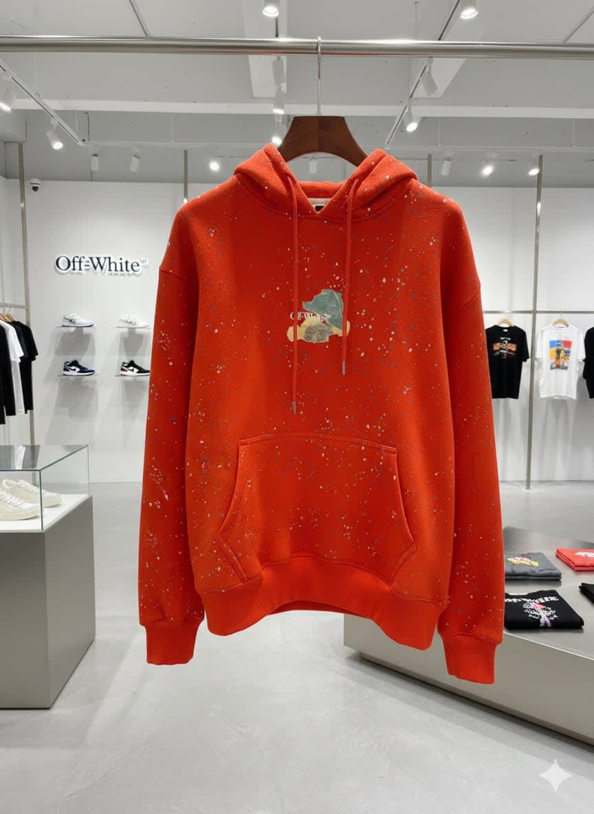 Off White Orange Premium Quality Hoodie-2