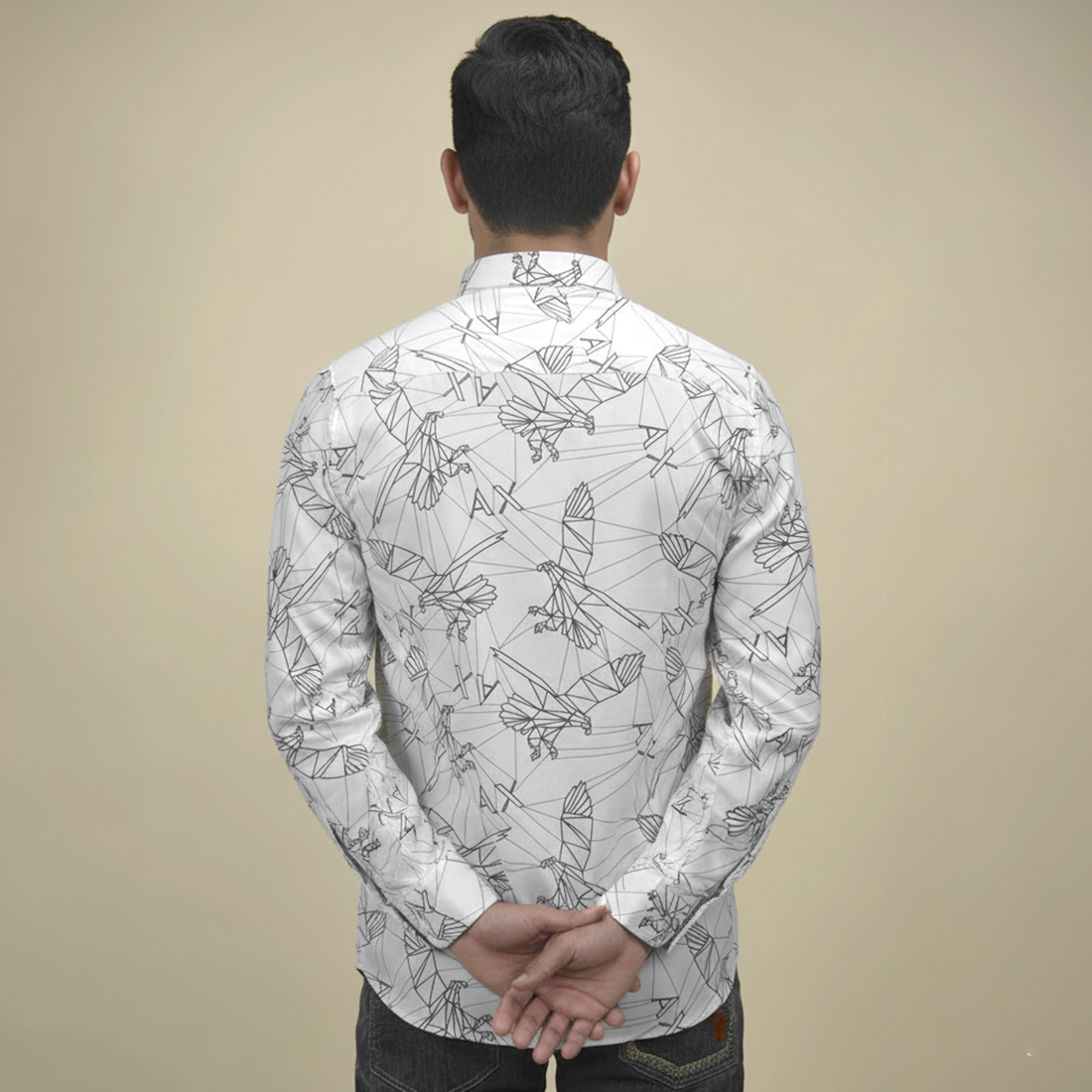 Armani Exchange Eagle Print White Premium Shirt-3